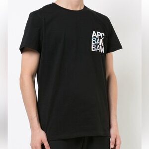 A.P.C. BAM BAM holographic T-Shirt With Logo Sz Medium